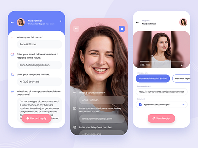 Mobile App Forward Forms app beauty industry design form mobile mobile app design questionnaire survey typogaphy ui ui design ux ux design visual design