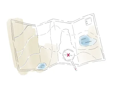 Treasure Map drawing drawing style hand drawn illustration ipad pro map minimal organic procreate procreate app womenofillustration womenwhodraw