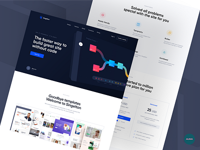 Singelton Website branding landing page minimal startup typography ui user experience user interface ux web design website website design