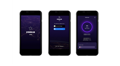 Sterkur - VPN app mobile mobile app mobile design mobile ui neon vpn vpn app