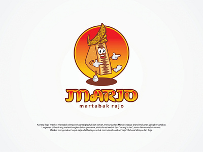 Food Logo Marjo (Martabak Rajo) bakery logo cake logo cartoon culinary food logo indonesia indonesian food martabak mascot snack logo