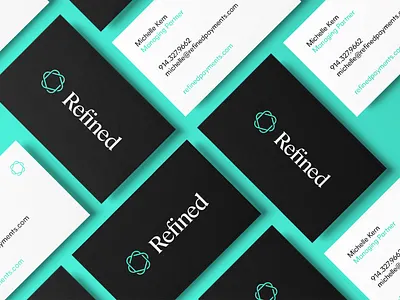 Refined Business Cards brand branding business cards design identity logo stationery typography