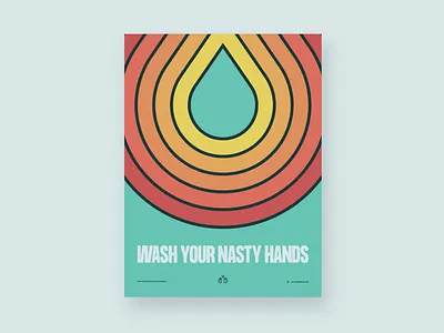 Wash your nasty hands coronavirus covid 19 design illustration modern swissdesign typography vector