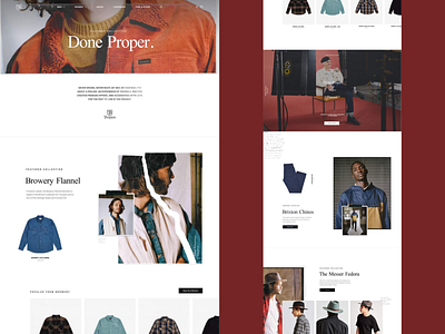 Brixton Done Proper 02 branding digital ecomm ecommerce vintage web design