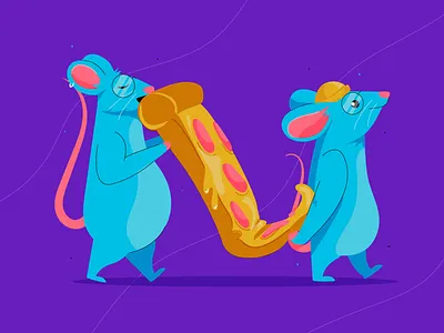 pizza time 36daysoftype costarica eat food illustration mouse pizza