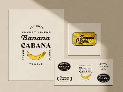Banana Cabana Branding brand identity branding design graphic design illustration logo typography