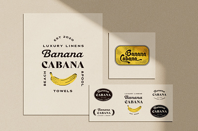 Banana Cabana Branding brand identity branding design graphic design illustration logo typography