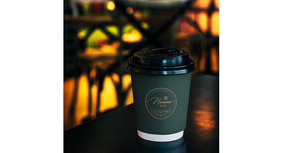 Cafe branding design icon illustration logo mock up