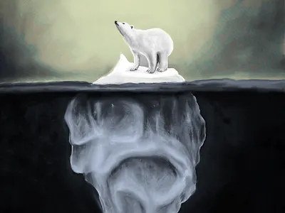 Global warming design illustration polarbear