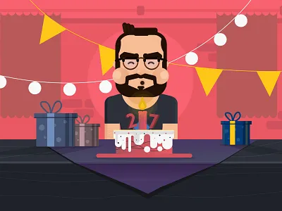 Happy Birhday to me :D aniamtion animation character design graphics illustration illustrator motion vector