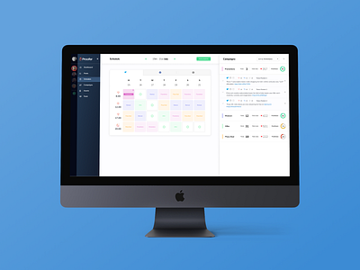 Proofer Schedule Screen design facebook figma instagram saas app saas design social media software as a service twitter ui user experience user experience ux ux