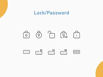 Lock/Password icons design icons illustration lock padlock password