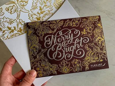 Detailed Holiday Card branding cleveland floral hand lettering handdrawn handlettering illustration lettering typography vintage