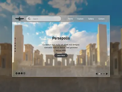 Persepolis Landing Page adobe xd ancient ancient iran design figma invision landing page persepolis ui user experience user interface ux web design website design