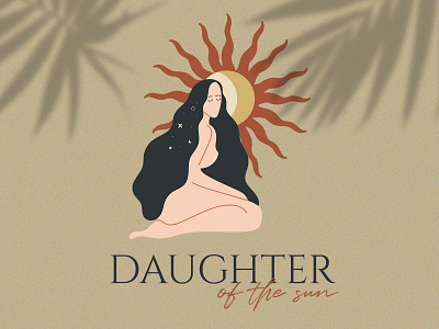 Daughter of the sun - logo branding design gaya graphic graphic design icon illustration logo marialetta typography vector