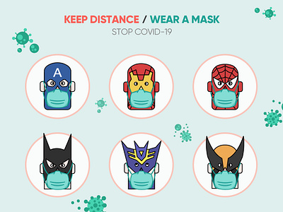 WEAR A MASK 2019 american avatar bacterial cover cover 19 health illustrator mask masking new york pneumonia safe stay home virus