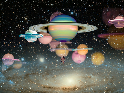 planet nasa photoshop planet stars woman