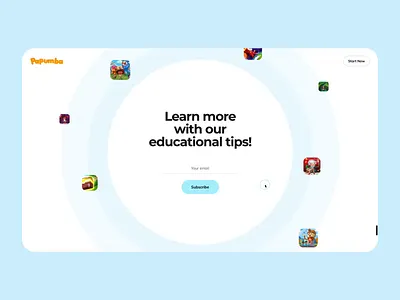 Papumba Web Interaction academy animation cuberto design education game graphics icons illustration interaction interface kids learning preschooler ui ux web