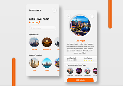 Traveller App - Let's Travel some Amazing! adobe xd app design clean clean ui creative minimal minimalist minimalistic modern neumorphic neumorphism new skeuomorphic skeuomorphism trend2020 trending trendy uidesign uiux uxdesign