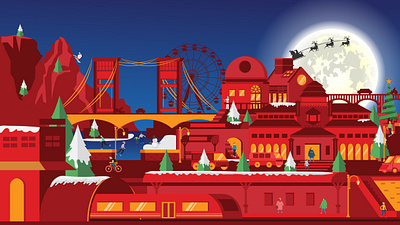 Christmas Eve christmas christmas eve design illustraion illustration loacker natal santaclaus vector