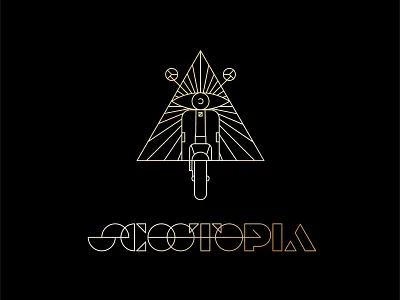 Scootopia branding idenity illustraion line art logo logo design scooter