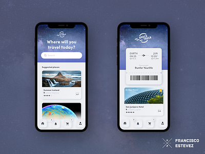 Pandemic SPACE TRVLR adobexd app appdesign concept design ui uidesign ux design