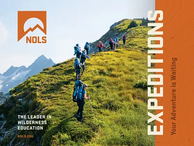 NOLS Catalog Cover brand design catalog cover art print design