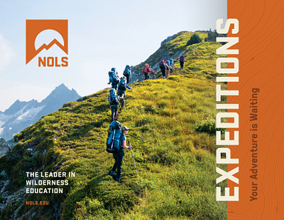 NOLS Catalog Cover brand design catalog cover art print design