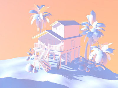 Summer in California 3d 3dmodeling blender blender3d blenderrender california summer