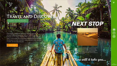 travel web design mockup