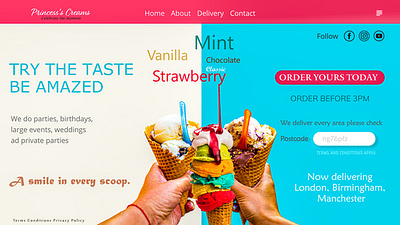 ice cream mockup adobe illustrator adobe xd design illustration modern ui webdesign