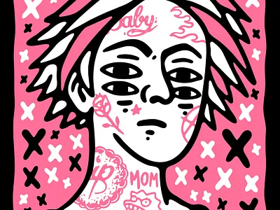 Lil Peep apparel artwork emo graphic design hip hop illustration lifestyle music old school punk tattoo trap