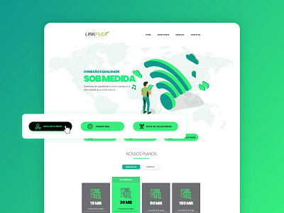 Ui Design for Ladingpage adobe xd company connection design green internet landingpage onepage tech ui web webdesign website wordpress