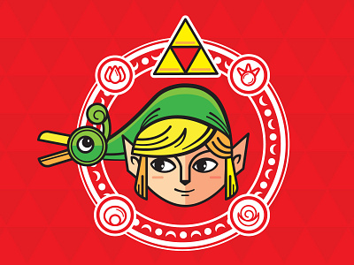 The Minish Cap bird cartoon fanart hat nintendo triforce vector wind zelda