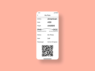 Boarding Pass dailyui