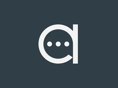 a + chat a chat communication letter logo speech
