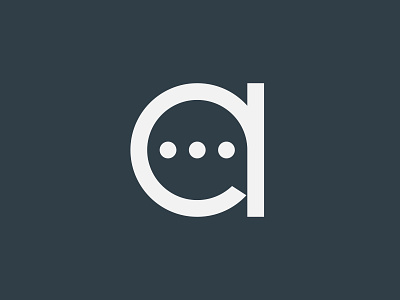a + chat a chat communication letter logo speech