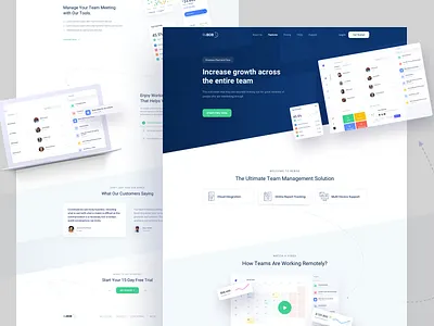 ReBOB - Landing Page assign calendar charts dashboad docket enterprise illustration landing landing page management remote remote team remote work remote working remotework task management team teamwork work from home