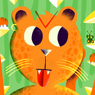 Jungle Cat #1 animal animals character childrens childrens books color colorful cute flat illustration kids kids books