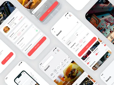 Spes Food Delivery App UI Kit app delivery design food ios light listing mobile restaurant restaurant app sketch sketchapp ui