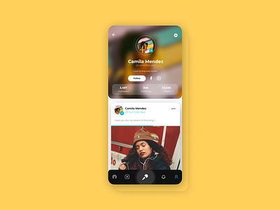 Profile Music App app music profile sing ui user ux ux ui yellow