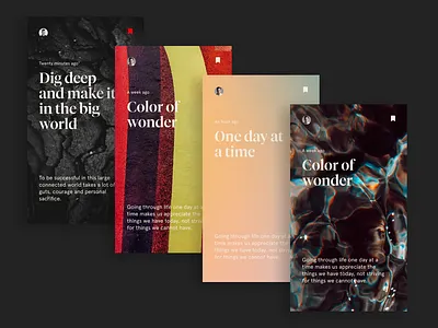 Cards & Colors cards clean colors contrast experiment minimal typography