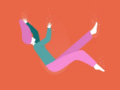 falling 2d adobe adobe illustrator design green illustration illustration art illustrator vector