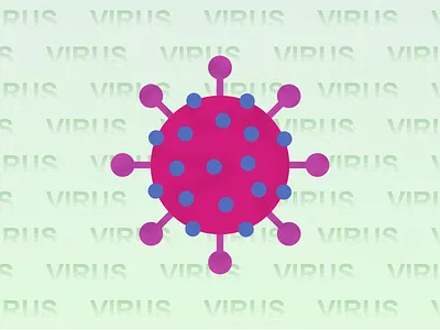Virus cute design flat illustration illustrator laboratory science scientist vector virus
