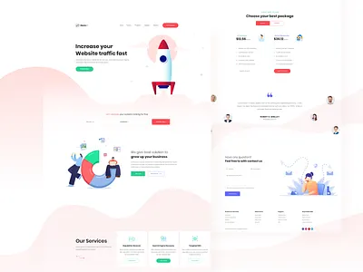 Digital Agency Landing Page agency creative daily daily ui design digital digital agency digital marketing landingpage minimal rocket seo seo agency seo company seo icons seo marketing seo rank seo services seo training web design