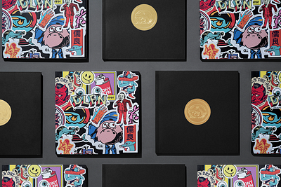 X AÑOS ARRUINANDO SUS PAREDES book editorial design stickers