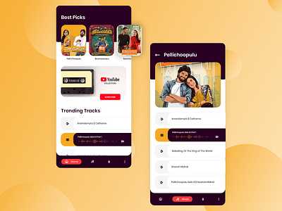 Music Player WebApp android app app design appdesign design gradient inrertaction design ios music music app music player pause phone play player telugu web webapp