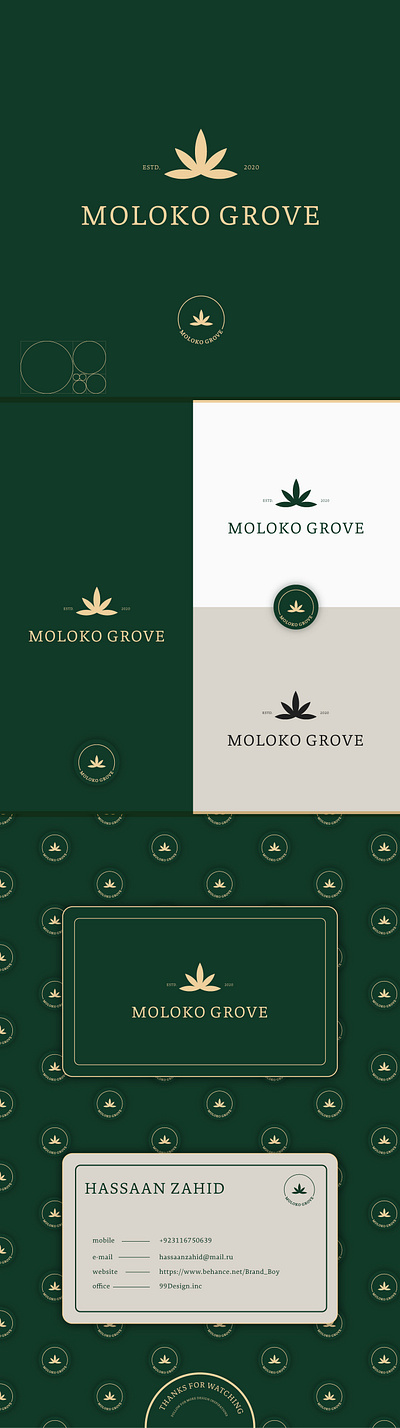 MOLOKO GROVE Logo Design brand identity branding cannabis branding cannabis design cannabis logo design identity identity design logo logo design logotype minimal minimalist logo design