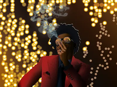 The weeknd character chatacter illustration man smoke theweeknd weeknd
