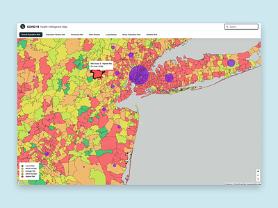 COVID-19 Health Intelligence Map app covid 19 design map mapbox product ui ux web app